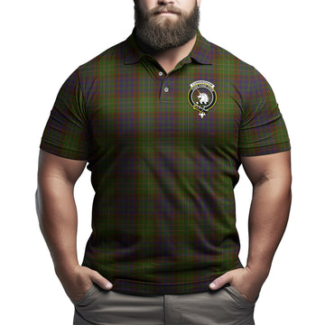 Cunningham Hunting Modern Tartan Men's Polo Shirt with Family Crest