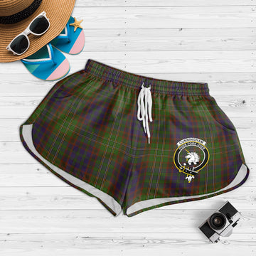 Cunningham Hunting Modern Tartan Womens Shorts with Family Crest