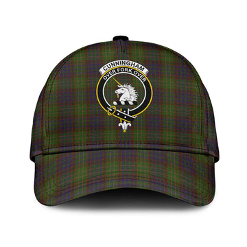 Cunningham Hunting Modern Tartan Classic Cap with Family Crest