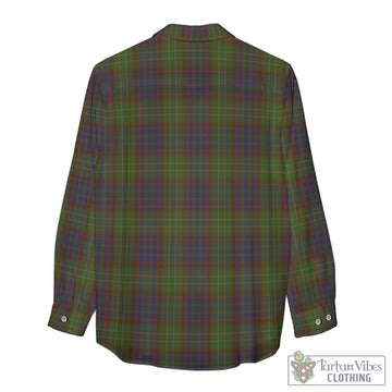Cunningham Hunting Modern Tartan Womens Casual Shirt with Family Crest