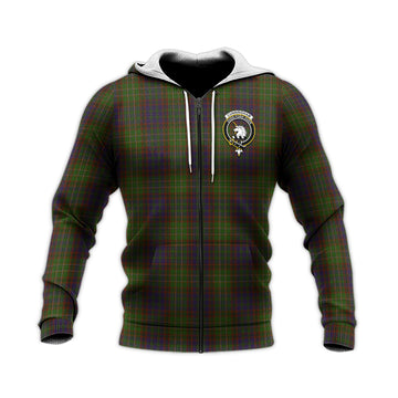 Cunningham Hunting Modern Tartan Knitted Hoodie with Family Crest
