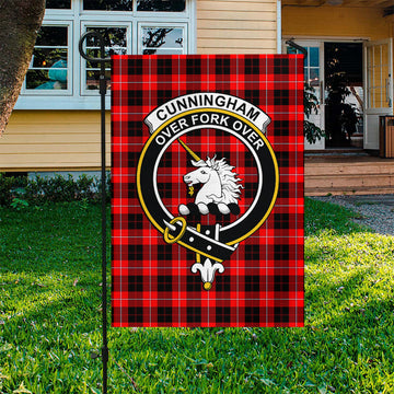 Cunningham Modern Tartan Flag with Family Crest