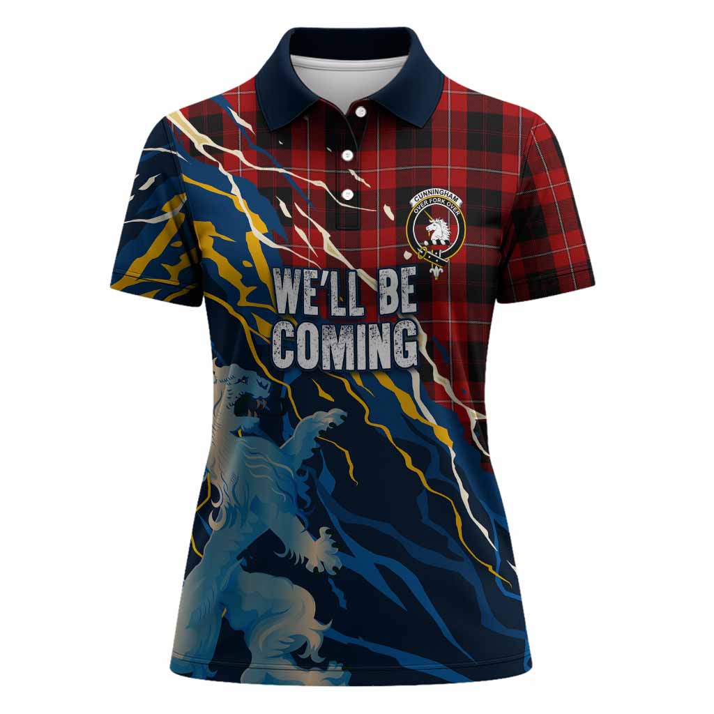 Cunningham Scotland Tartan Women Polo Shirt WC2026 Football - We'll Be Coming
