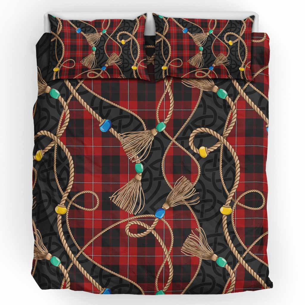 Cunningham Scottish Tartan Twisted Ropes Stylized Bedding Set UK Bedding Set UK King 91*87 inch - Tartan Vibes Clothing