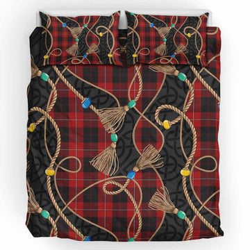 Cunningham Scottish Tartan Twisted Ropes Stylized Bedding Set UK Bedding Set UK King 91*87 inch - Tartan Vibes Clothing
