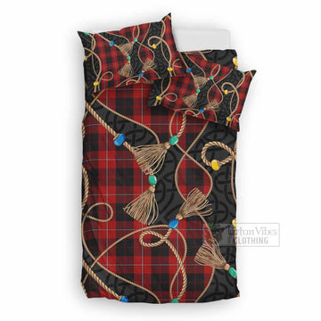 Cunningham Scottish Tartan Twisted Ropes Stylized Bedding Set UK Bedding Set UK Double 79*79 inch - Tartan Vibes Clothing