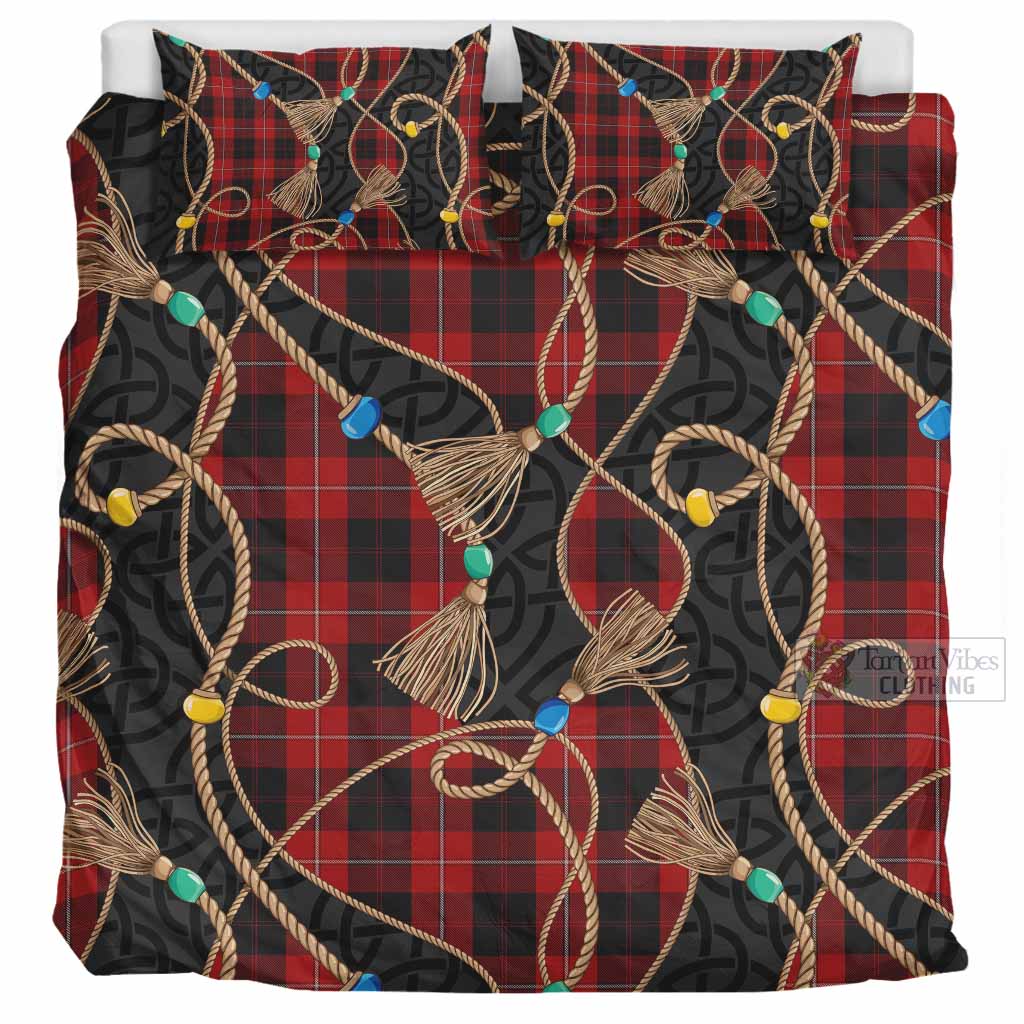 Cunningham Scottish Tartan Twisted Ropes Stylized Bedding Set UK Bedding Set UK Super King 104*94 inch - Tartan Vibes Clothing