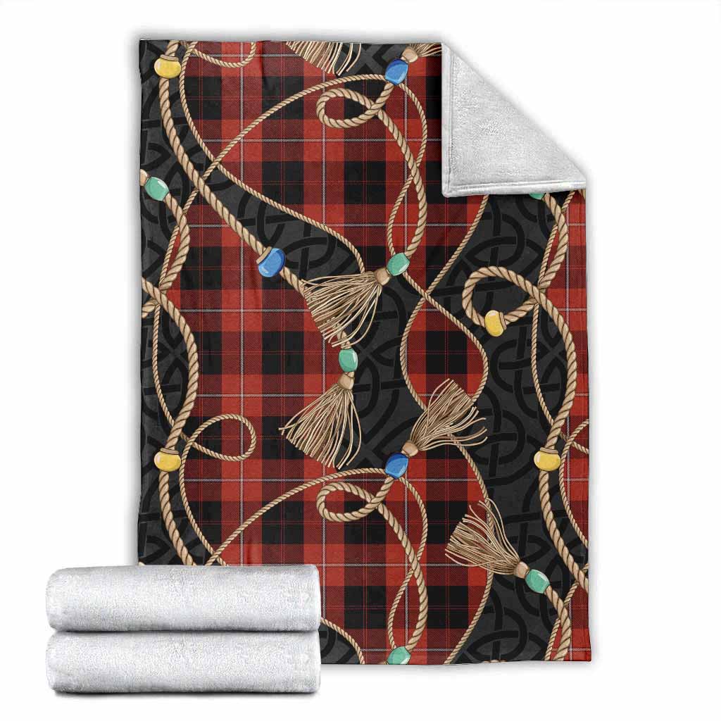 Cunningham Scottish Tartan Twisted Ropes Stylized Blanket X-Large 59 x 79 inches 150 x 200 cm - Tartan Vibes Clothing