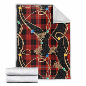 Cunningham Scottish Tartan Twisted Ropes Stylized Blanket X-Large 59 x 79 inches 150 x 200 cm - Tartan Vibes Clothing