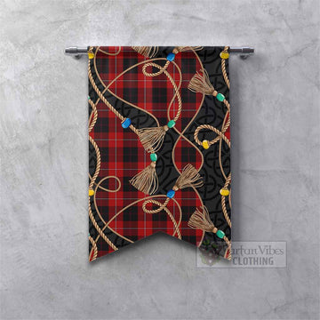 Cunningham Scottish Tartan Twisted Ropes Stylized Gonfalon