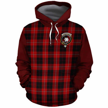 Cunningham Tartan Accent Cotton Hoodie with Family Crest
