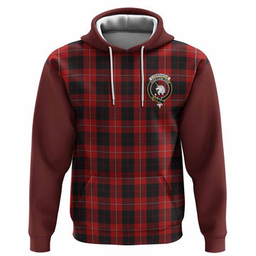 Cunningham Tartan Accent Hoodie with Family Crest