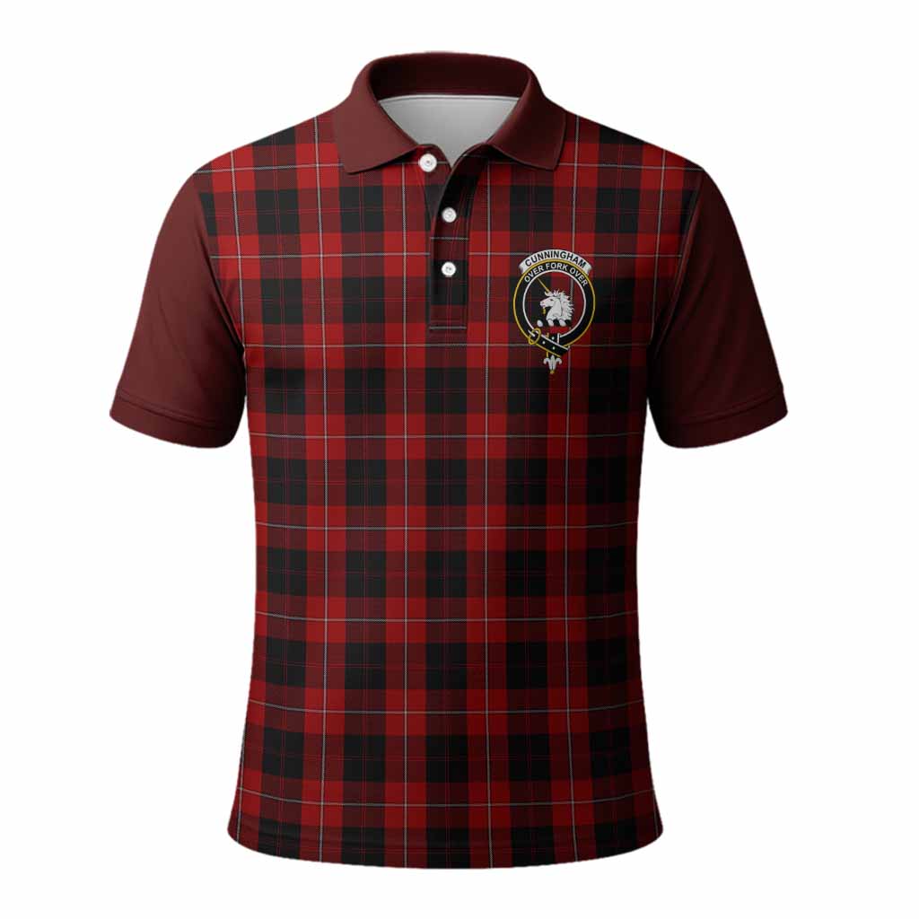 Cunningham Tartan Accent Polo Shirt with Family Crest