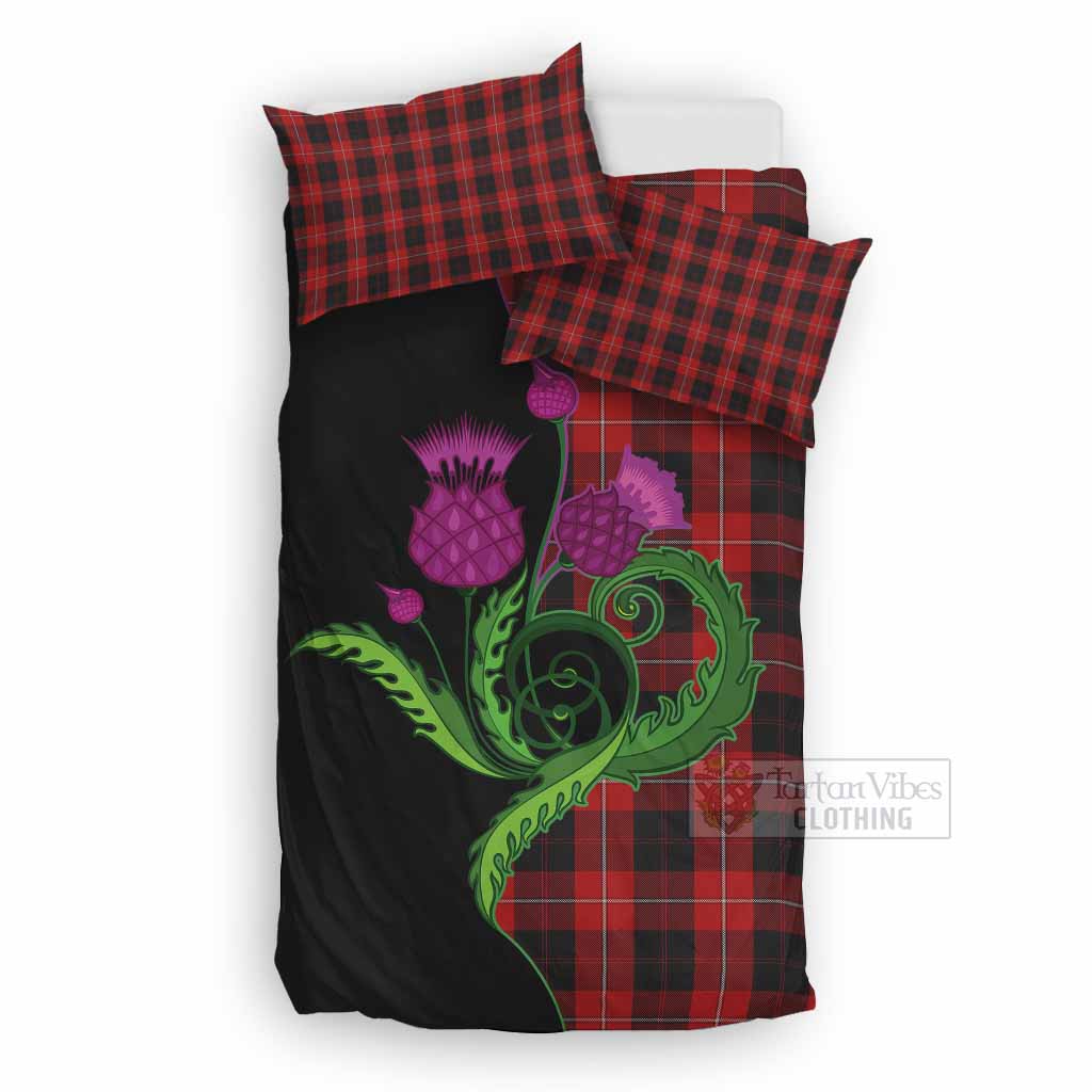Cunningham Tartan Bedding Set Traditional Scottish Thistle UK Bedding Set UK Double 79*79 inch - Tartan Vibes Clothing