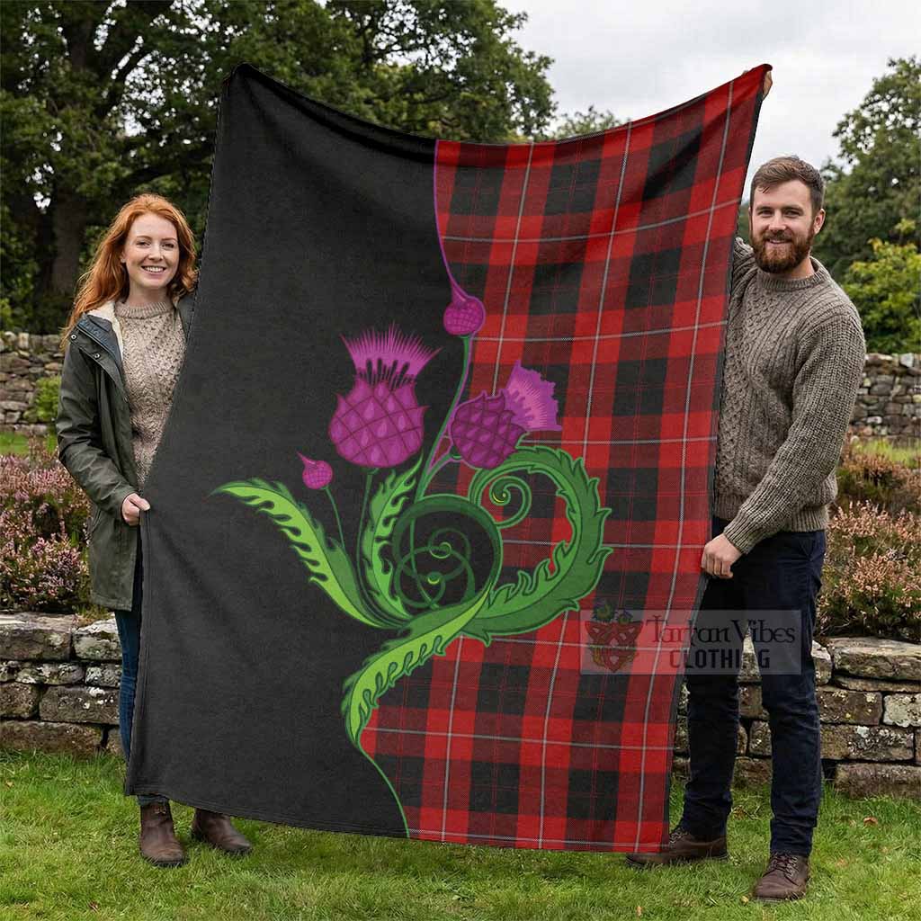 Cunningham Tartan Blanket Traditional Scottish Thistle - Tartan Vibes Clothing