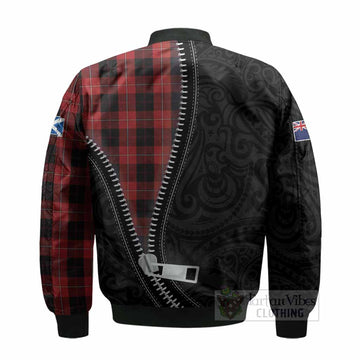 Cunningham Tartan Bomber Jacket New Zealand Pattern Unique Zipper Stylized