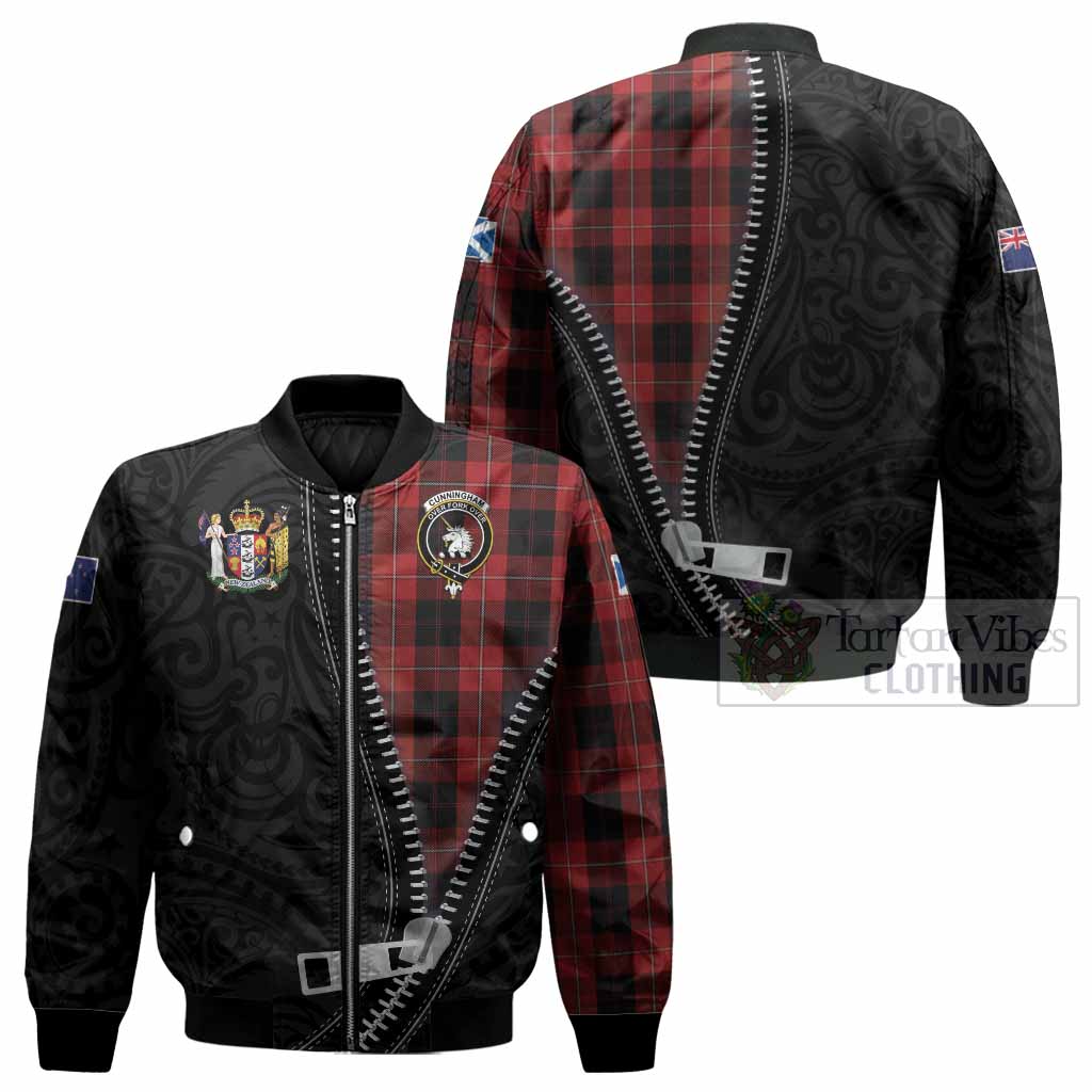 Cunningham Tartan Bomber Jacket New Zealand Pattern Unique Zipper Stylized