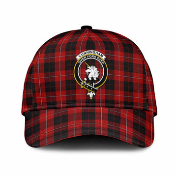 Cunningham Tartan Classic Cap with Family Crest