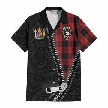 Cunningham Tartan Cotton Hawaiian Shirt New Zealand Pattern Unique Zipper Stylized