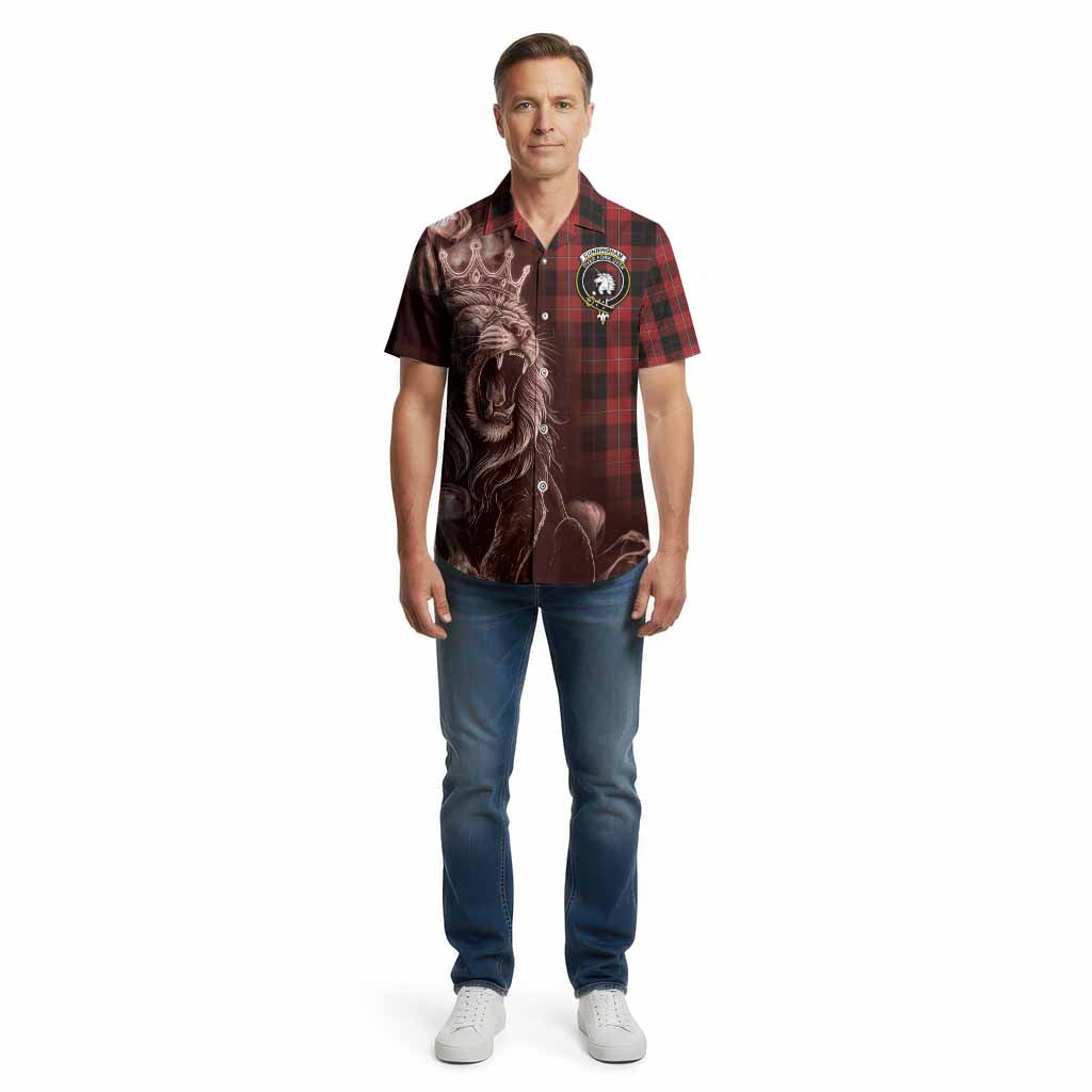 Cunningham Tartan Cotton Hawaiian Shirt Roaring Lion Heritage