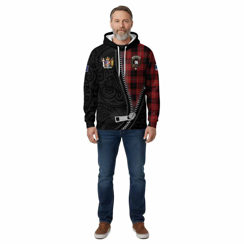 Cunningham Tartan Cotton Hoodie New Zealand Pattern Unique Zipper Stylized