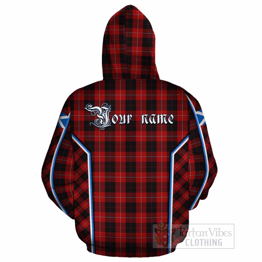 Cunningham Tartan Crest Cotton Hoodie Scotland Coat of Arm Flag Style - Tartan Vibes Clothing