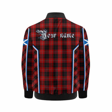 Cunningham Tartan Crest Kid Bomber Jacket Scotland Coat of Arm Flag Style - Tartan Vibes Clothing