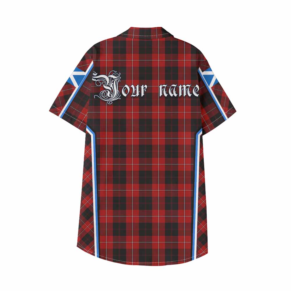 Cunningham Tartan Crest Kid Hawaiian Shirt Scotland Coat of Arm Flag Style - Tartan Vibes Clothing