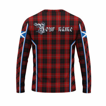 Cunningham Tartan Crest Long Sleeve T-Shirt Scotland Coat of Arm Flag Style - Tartan Vibes Clothing