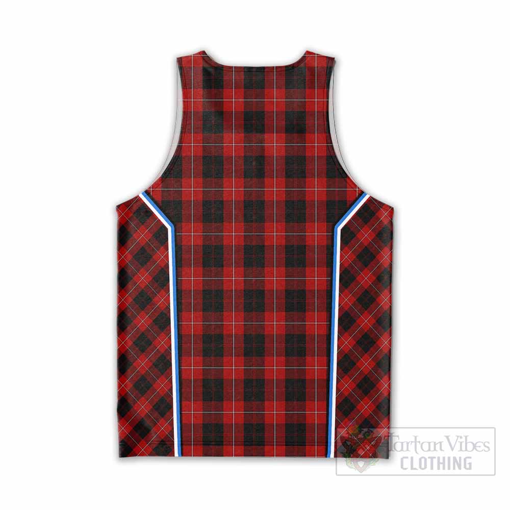 Cunningham Tartan Crest Men Tank Top Scotland Coat of Arm Flag Style - Tartan Vibes Clothing