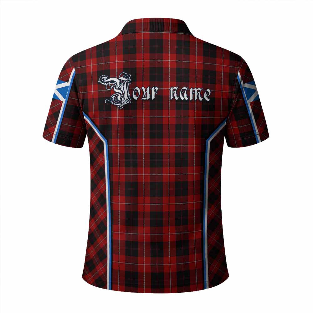 Cunningham Tartan Crest Polo Shirt Scotland Coat of Arm Flag Style - Tartan Vibes Clothing