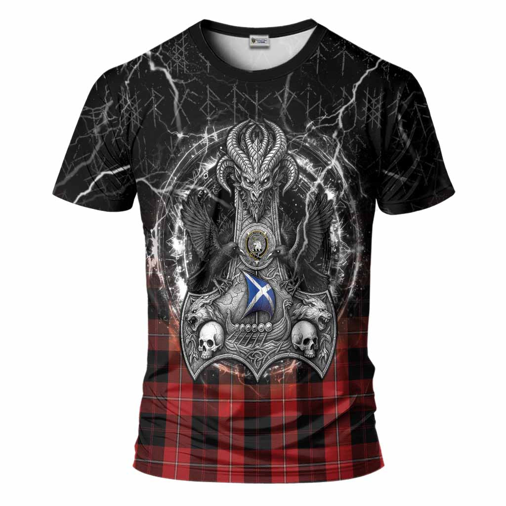 Cunningham Tartan Crest T-Shirt Celtic Odin's Raven Legacy