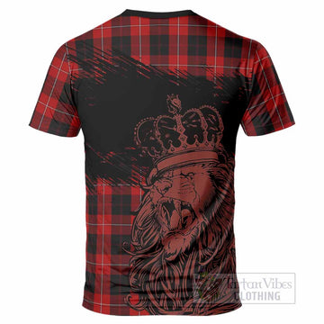 Cunningham Tartan Crest T-Shirt Crowned Lion Heritage Style