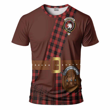 Cunningham Tartan Crest T-Shirt Kilt Costume Style