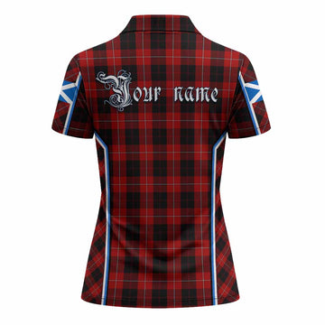 Cunningham Tartan Crest Women's Polo Shirt Scotland Coat of Arm Flag Style - Tartan Vibes Clothing