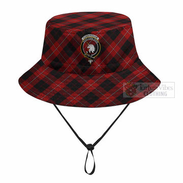 Cunningham Tartan Fishing Hat with Family Crest