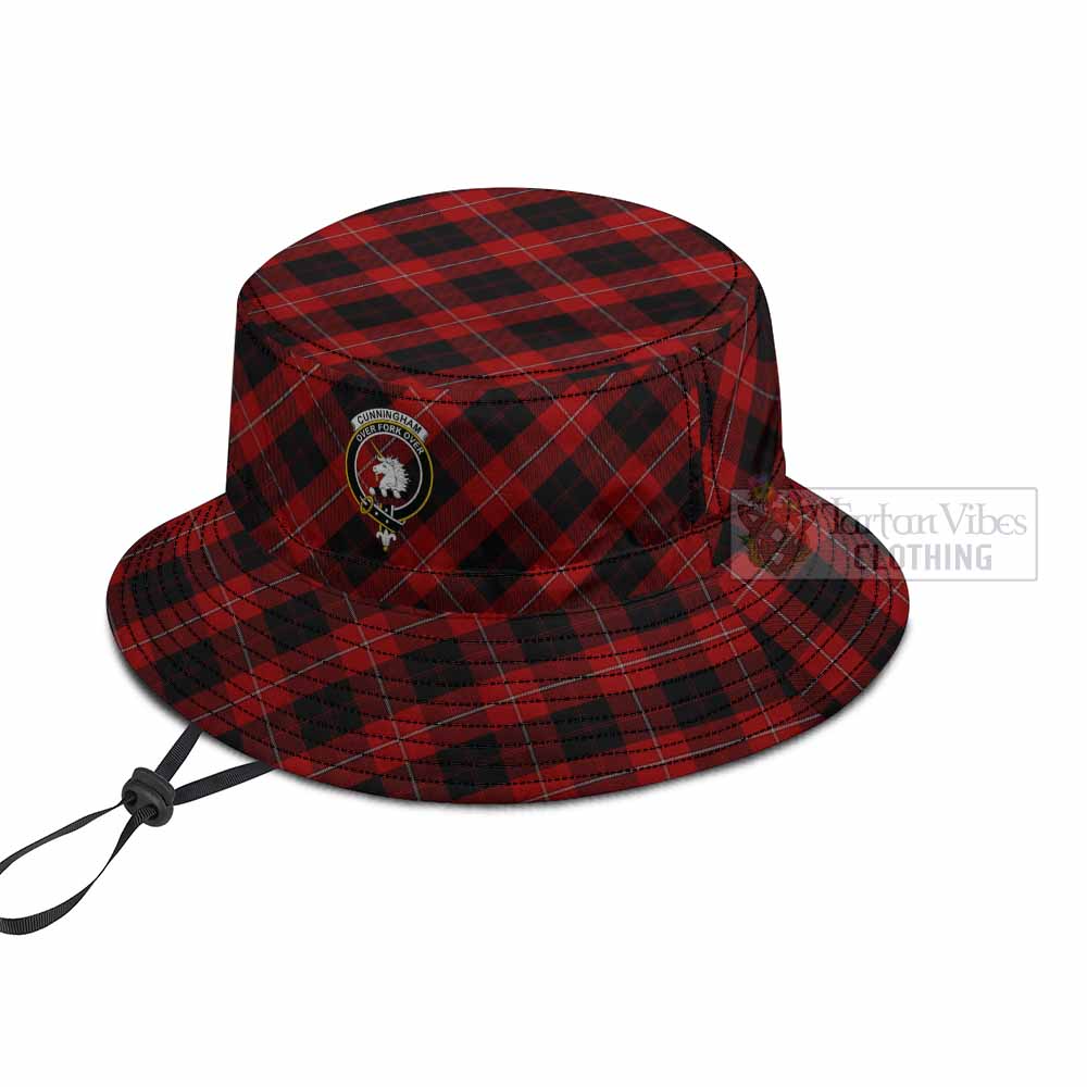Cunningham Tartan Fishing Hat with Family Crest