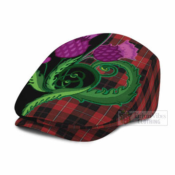 Cunningham Tartan Flat Cap, Jeff Cap Traditional Scottish Thistle