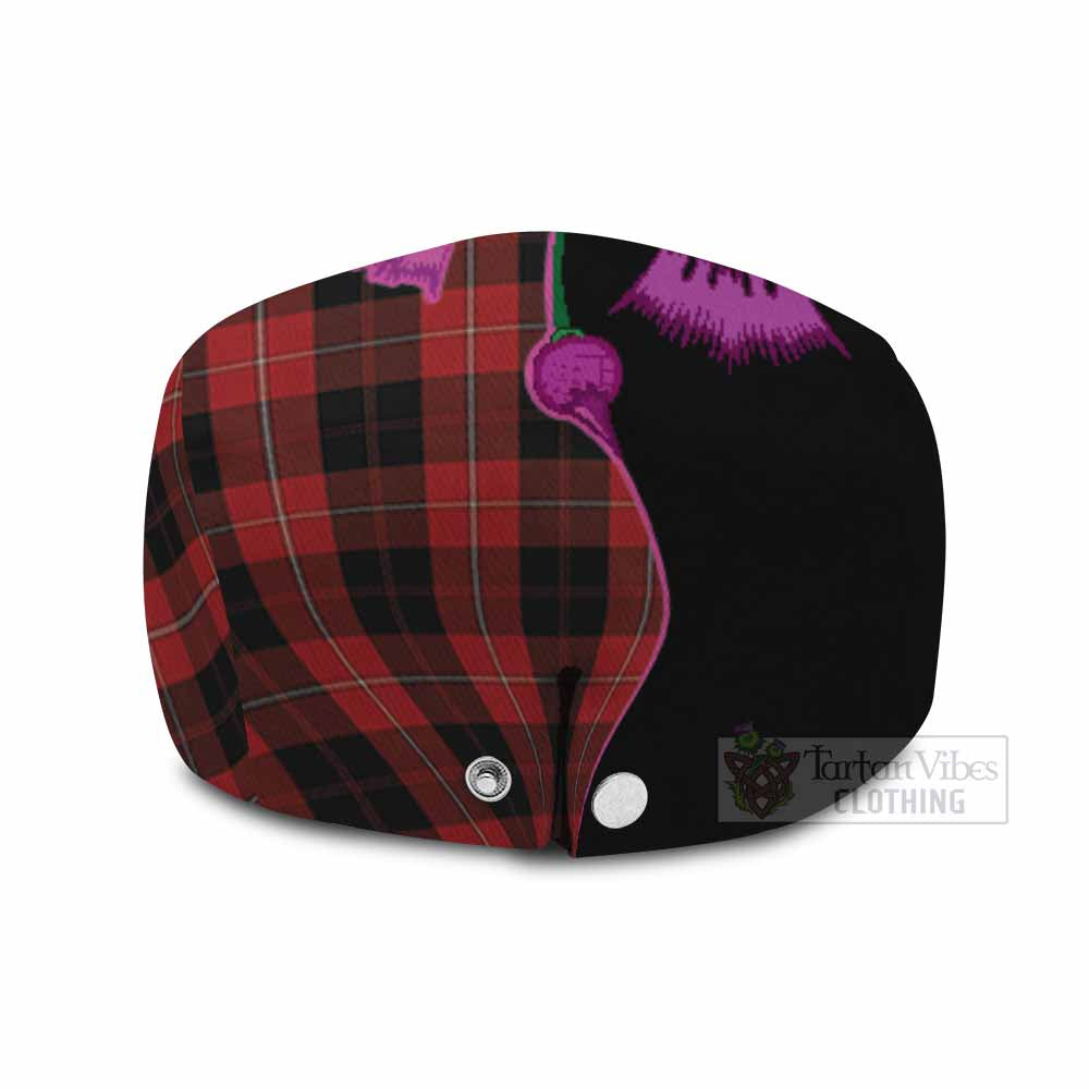 Cunningham Tartan Flat Cap, Jeff Cap Traditional Scottish Thistle