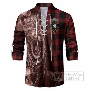 Cunningham Tartan Ghillie Shirt Roaring Lion Heritage