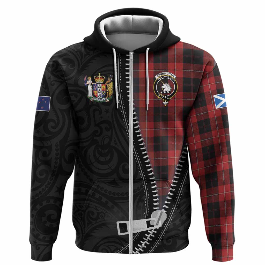 Cunningham Tartan Hoodie New Zealand Pattern Unique Zipper Stylized