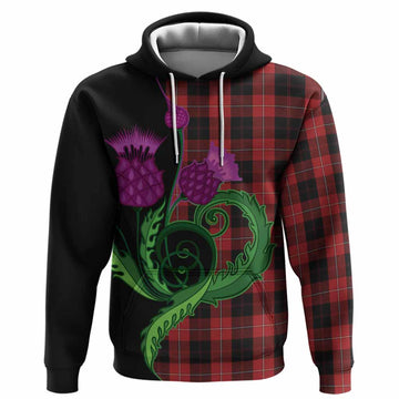 Cunningham Tartan Hoodie Traditional Scottish Thistle