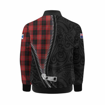 Cunningham Tartan Kid Bomber Jacket New Zealand Pattern Unique Zipper Stylized