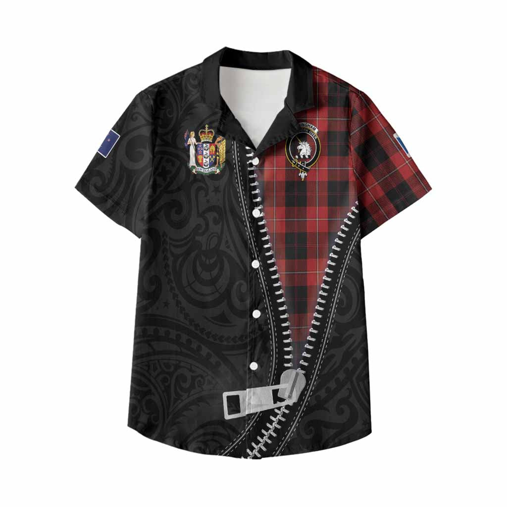 Cunningham Tartan Kid Hawaiian Shirt New Zealand Pattern Unique Zipper Stylized