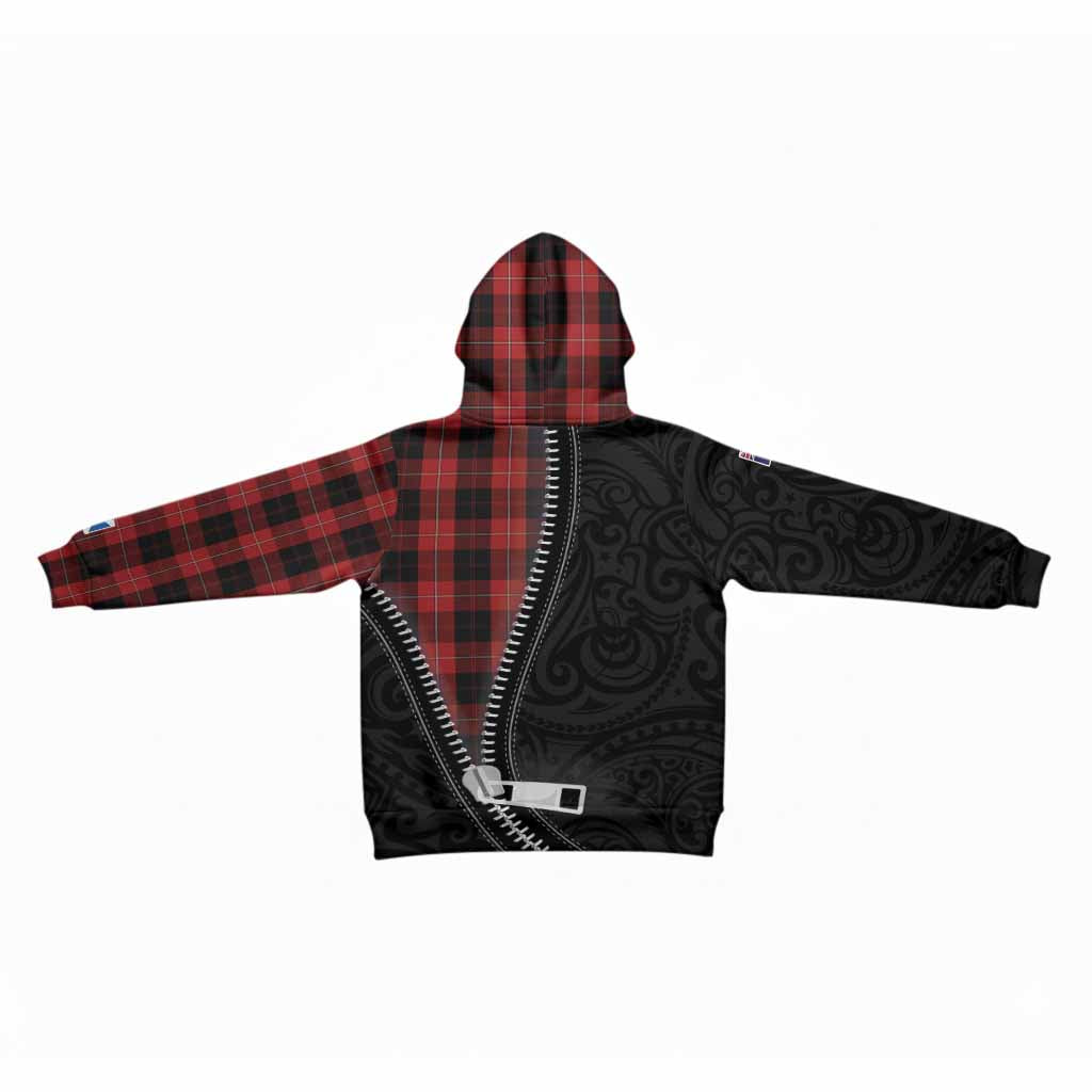 Cunningham Tartan Kid Hoodie New Zealand Pattern Unique Zipper Stylized