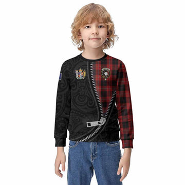 Cunningham Tartan Kid Knitted Sweatshirt New Zealand Pattern Unique Zipper Stylized