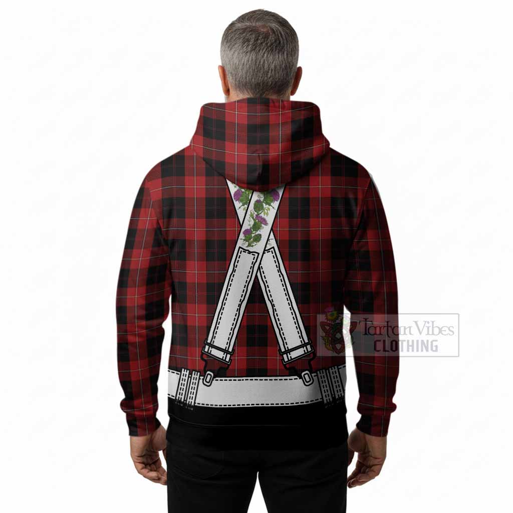 Cunningham Tartan Lederhosen Costume Hoodie Scotland Thistle Floral