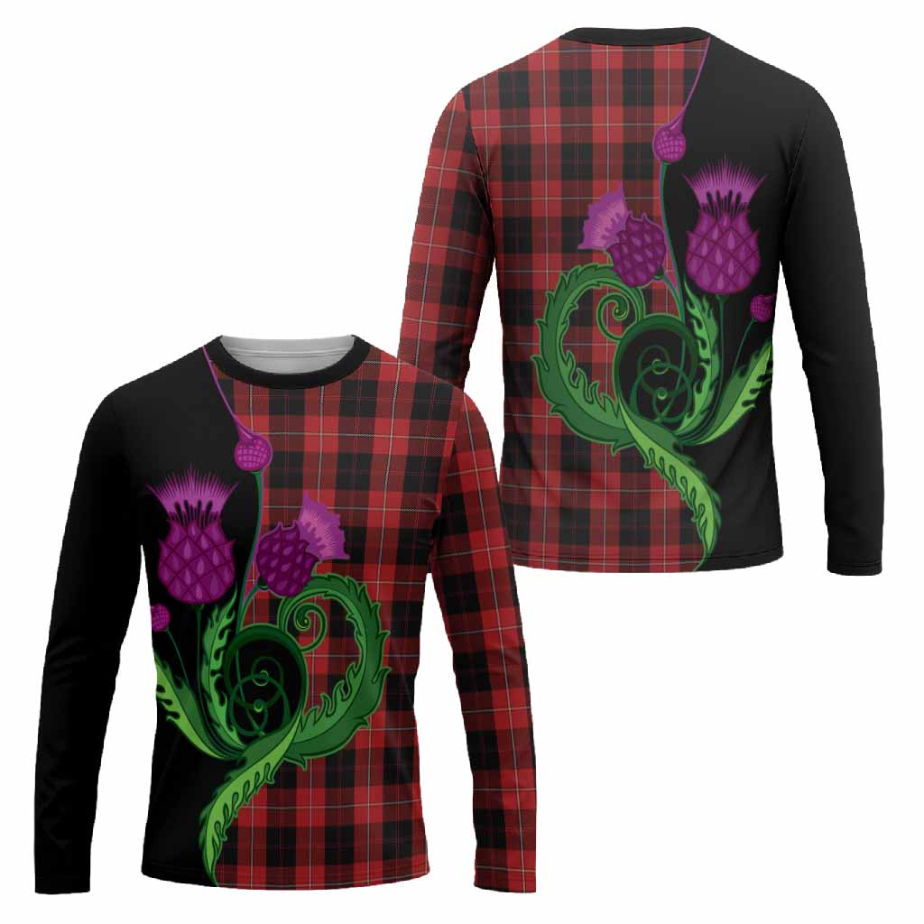 Cunningham Tartan Long Sleeve T-Shirt Traditional Scottish Thistle