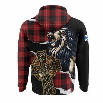 Cunningham Tartan Scottish Hoodie Lion Celtic Heritage