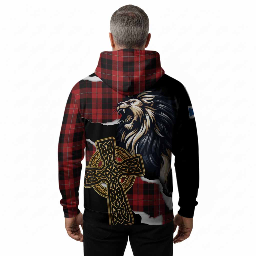 Cunningham Tartan Scottish Hoodie Lion Celtic Heritage